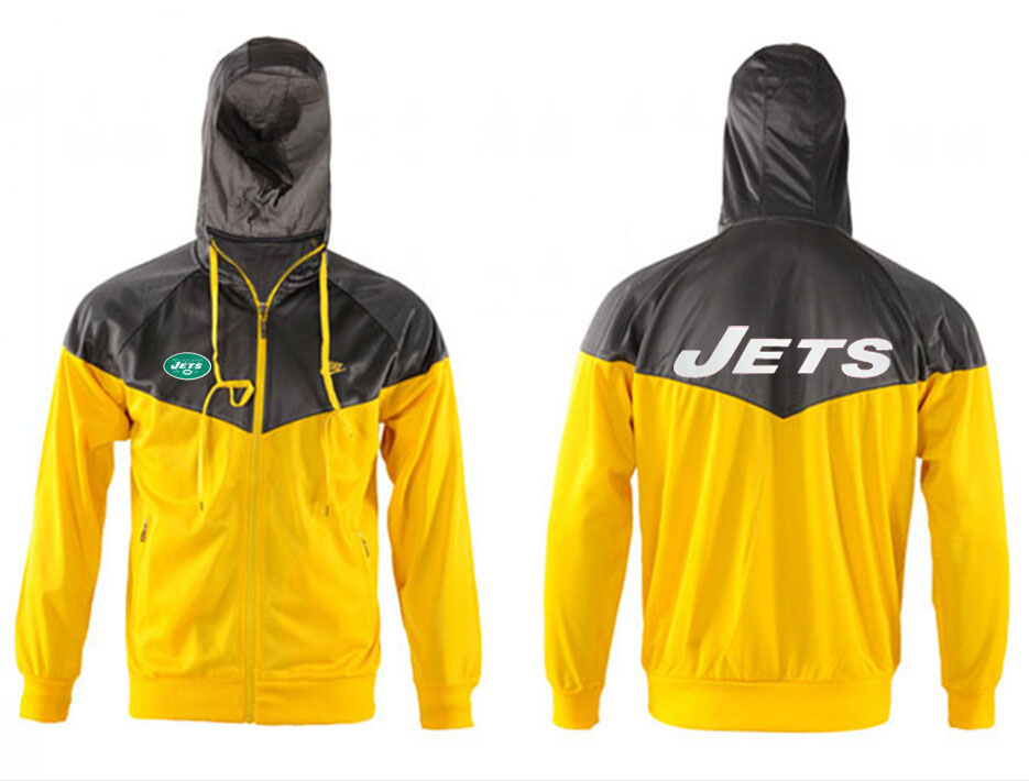 NFL New York Jets Grey Yellow Jacket