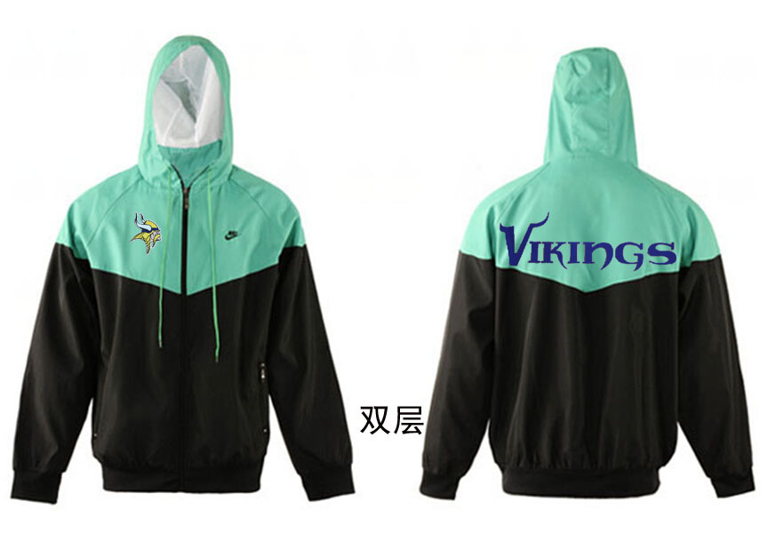 NFL Minnessota Vikings Green Black Jacket