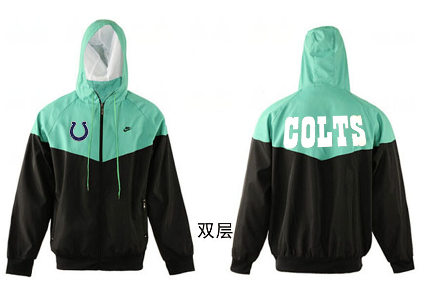 NFL Indianapolis Colts Black Green Jacket