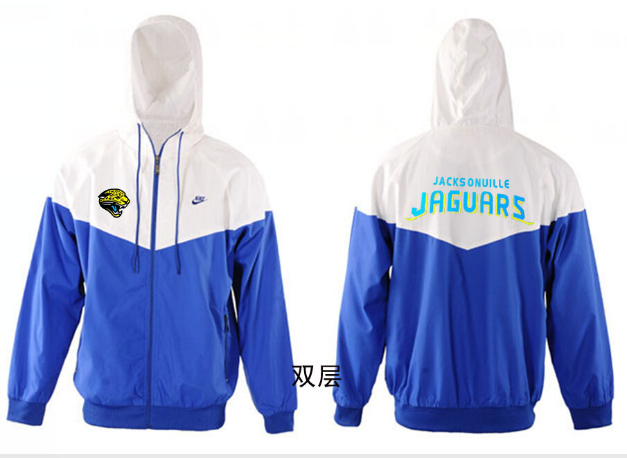 NFL Jacksonville Jaguars White Blue Jacket