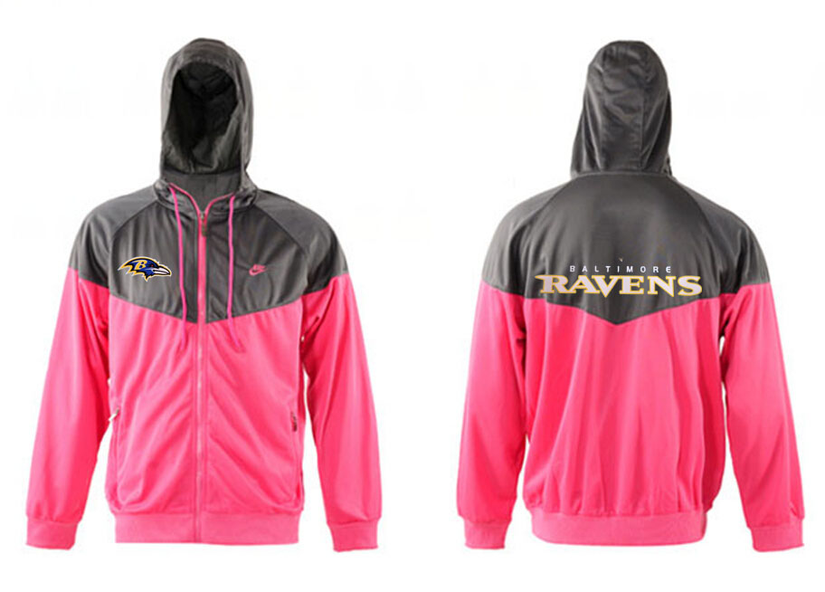 NFL Baltimore Ravens Grey Pink Jacket