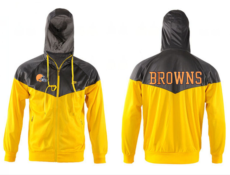 NFL Cleveland Browns Grey Yellow Jacket