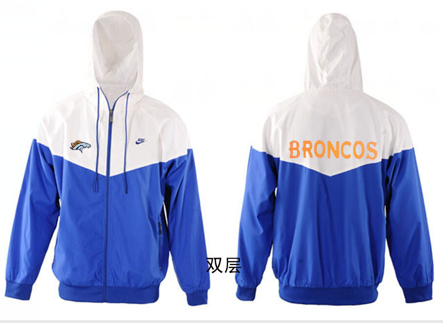 NFL Denver Broncos White Blue Jacket