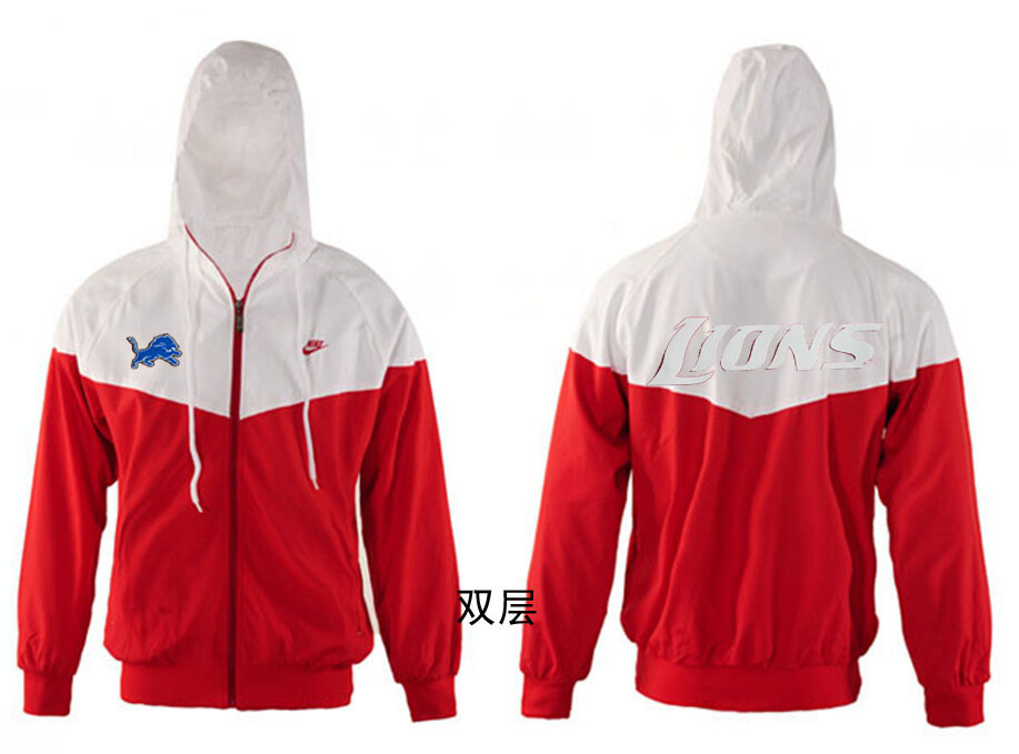 NFL Detroit Lions White Red Jacket