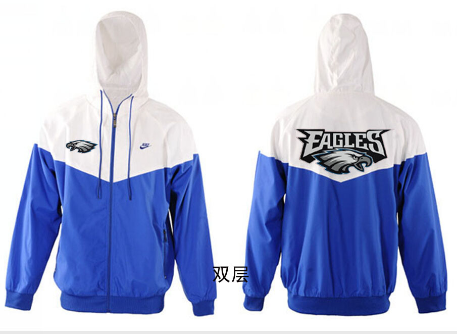 NFL Philadelphia Eagles White Blue Jacket