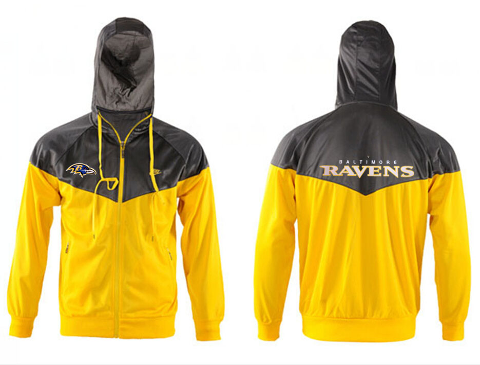 NFL Baltimore Ravens Grey Yellow Jacket
