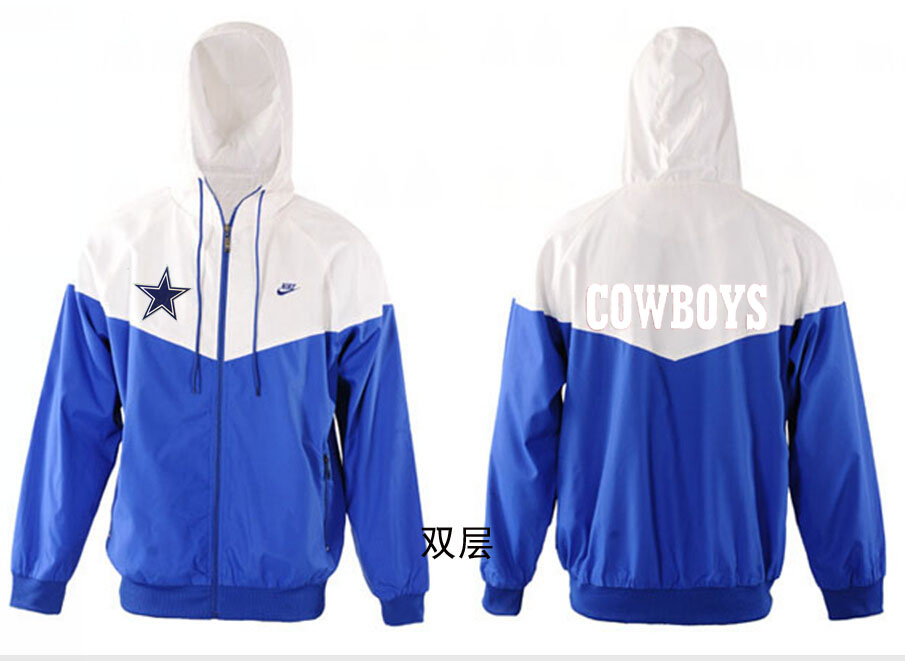 NFL Dallas Cowboys White Blue Jacket