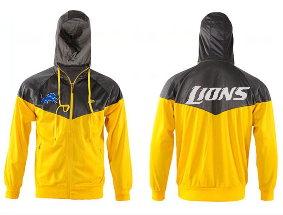 NFL Detroit Lions Grey Yellow Jacket