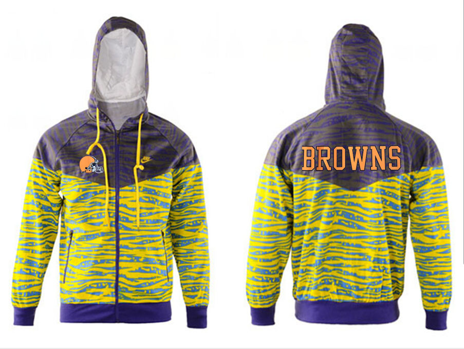 NFL Cleveland Browns Yellow Grey Jacket