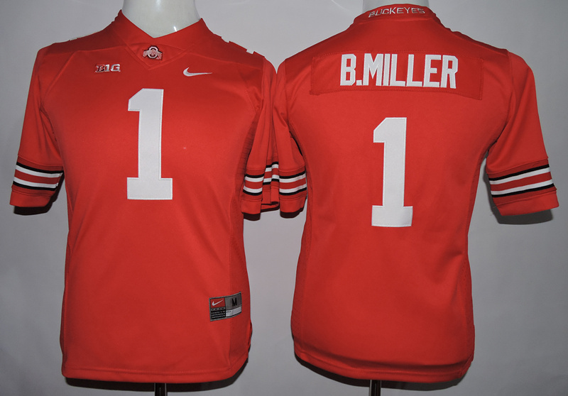 NCAA Ohio State Buckeyes #1 Braxton Miller Red Youth Jersey