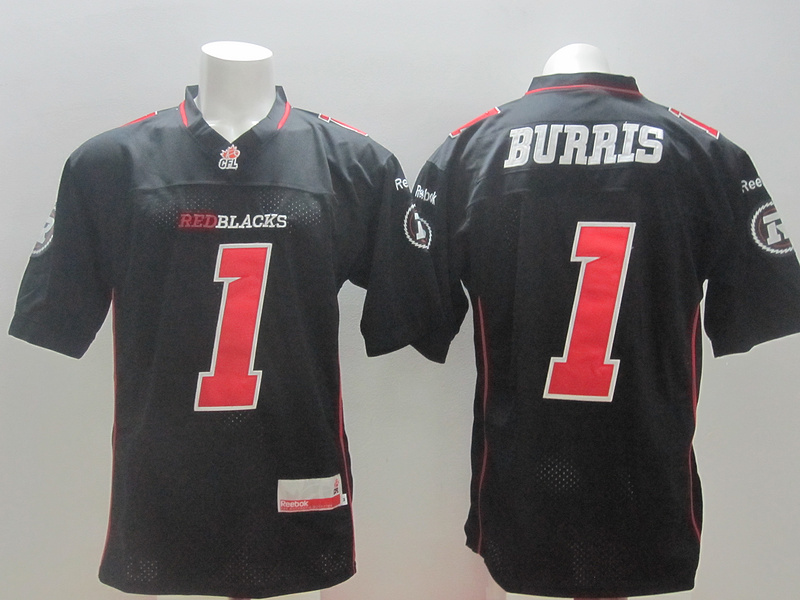 NCAA Redblacks #1 Burris Black Jersey