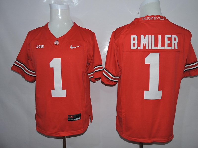 NCAA Ohio State Buckeyes #1 Braxton Miller Red Jersey
