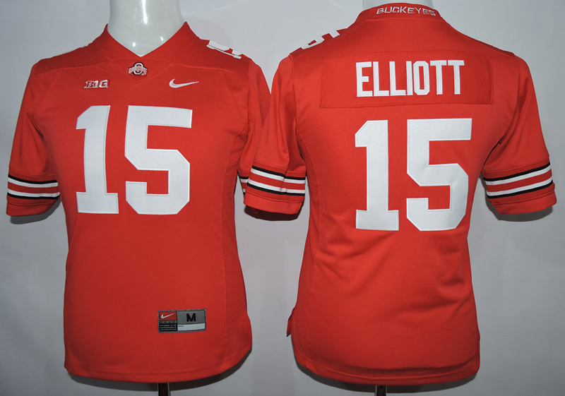 NCAA Ohio State Buckeyes #15 Elliott Red Women Jersey