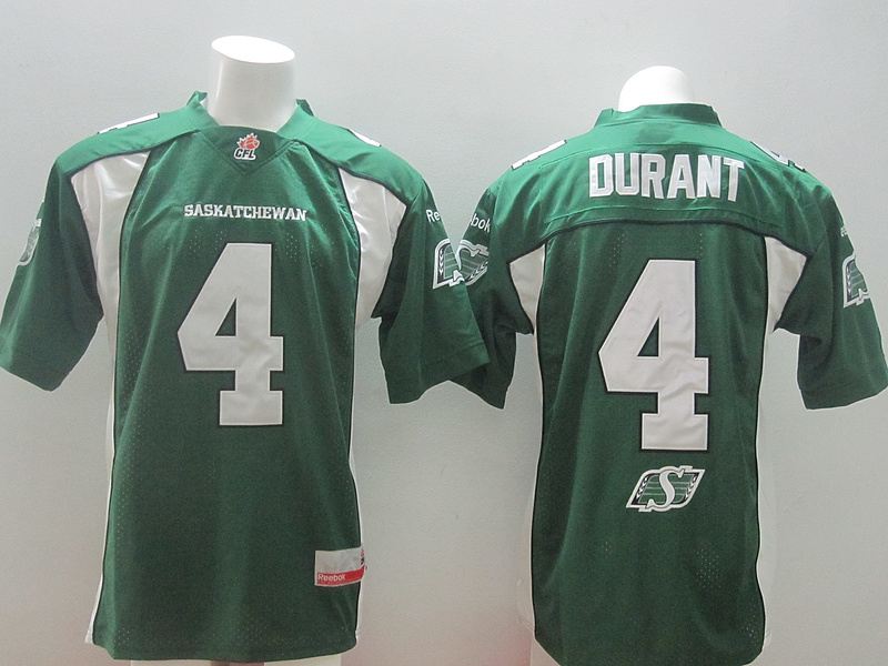 NCAA CFL Saskatchewan Roughriders #4 Darian Durant Green Color Jersey