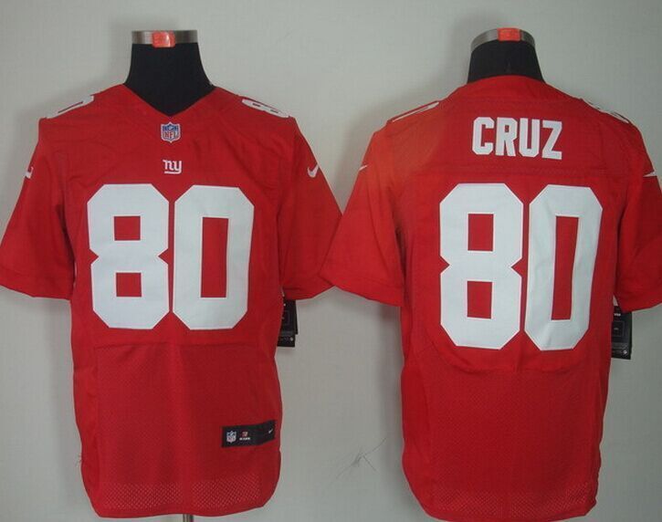 Nike New York Giants #80 Cruz Red Elite Jersey