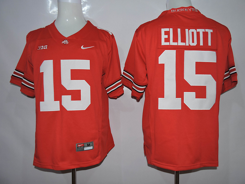 NCAA Ohio State Buckeyes #15 Elliott Red Jersey