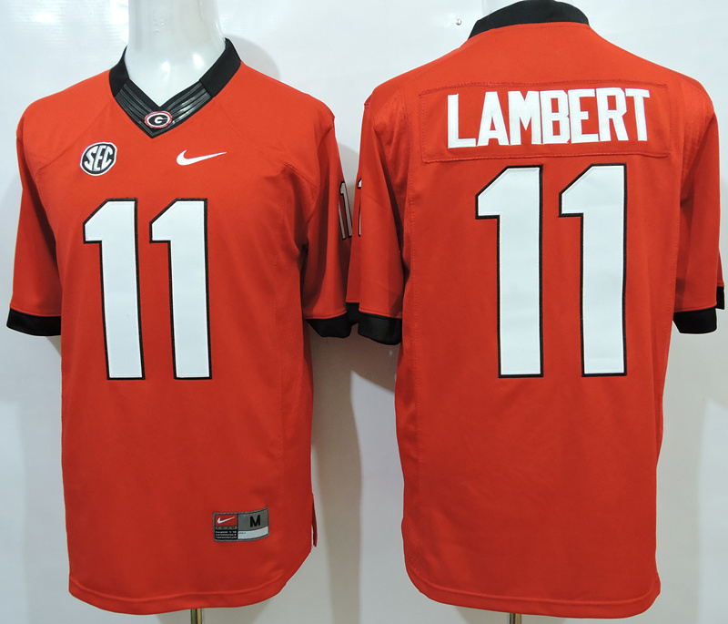 NCAA Georgia Bulldogs #11 Lambert Red Limited Stitched Jersey