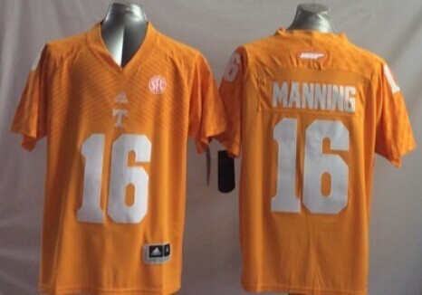 NCAA Tennessee Volunteers #16 Manning Orange Youth Jersey