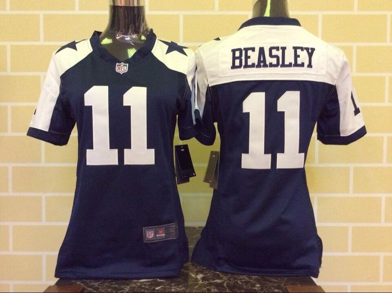 NFL Dallas Cowboys #11 Beasley Thanksgiving Women Blue Jersey