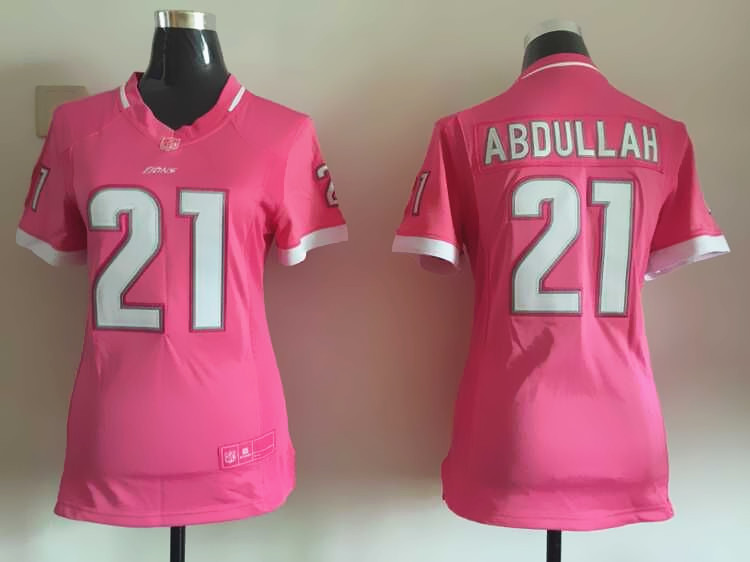 Women Nike Detroit Lions #21 Abdullah Pink Bubble Gum Jersey
