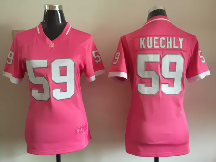 Women Nike Carolina Panthers #59 Kuechly Pink Bubble Gum Jersey