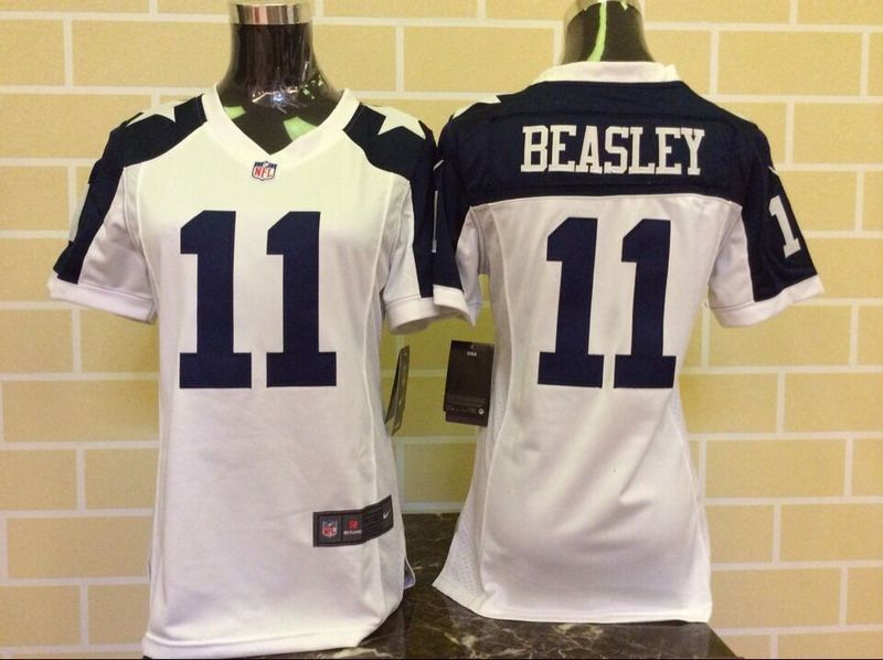 NFL Dallas Cowboys #11 Beasley Thanksgiving Women White Jersey