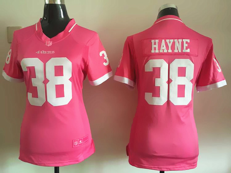 Women Nike San Francisco 49ers #38 Hayne Pink Bubble Gum Jersey