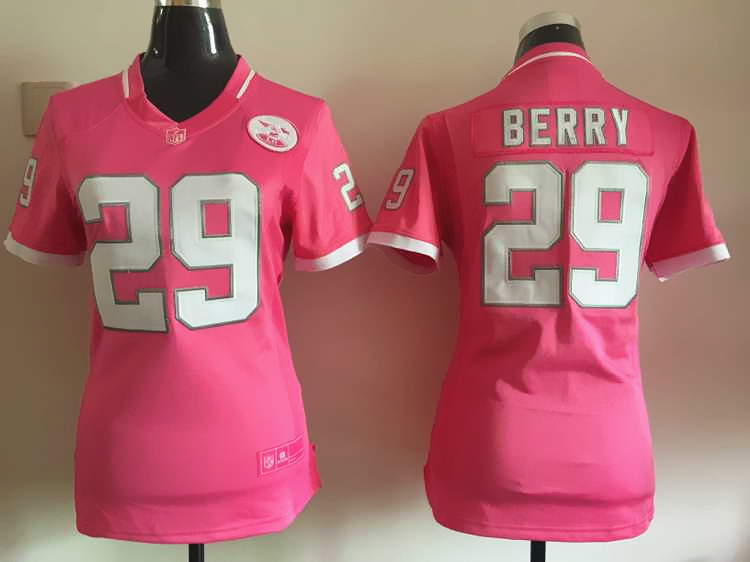 Women Nike Kansas City Chiefs #29 Berry Pink Bubble Gum Jersey