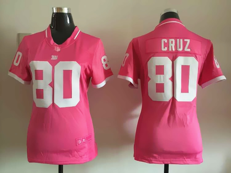 Women Nike New York Giants #80 Cruz Pink Bubble Gum Jersey