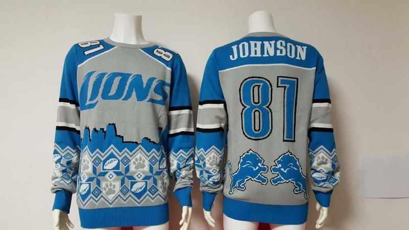NFL Detriot Lions #87 Johnson Sweater
