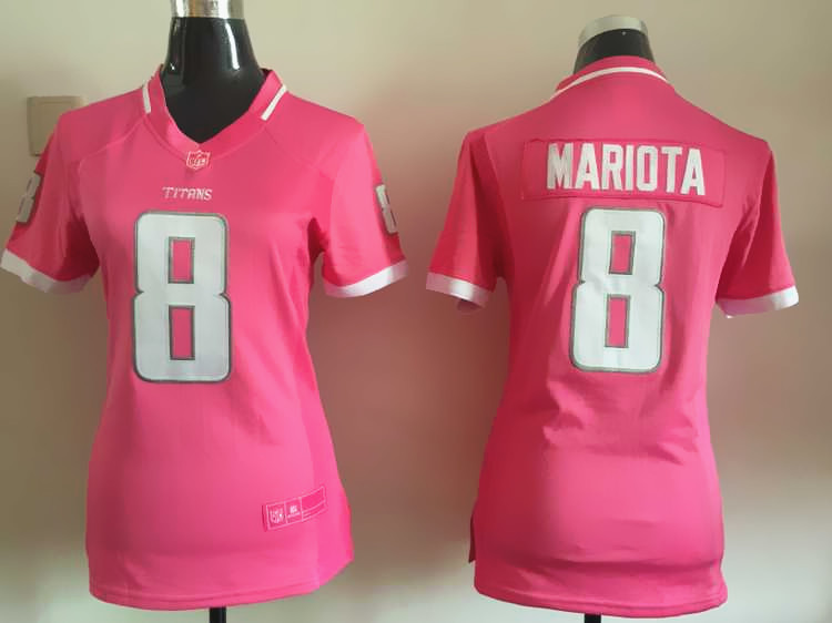 Women Nike Tennessee Titans #8 Mariota Pink Bubble Gum Jersey
