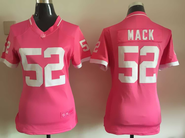 Women Nike Oakland Raiders #52 Mack Pink Bubble Gum Jersey