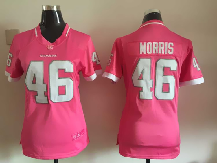 Women Nike Washington Redskins #46 Morris Pink Bubble Gum Jersey