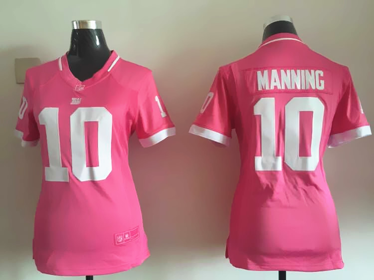 Women Nike New York Giants #10 Manning Pink Bubble Gum Jersey