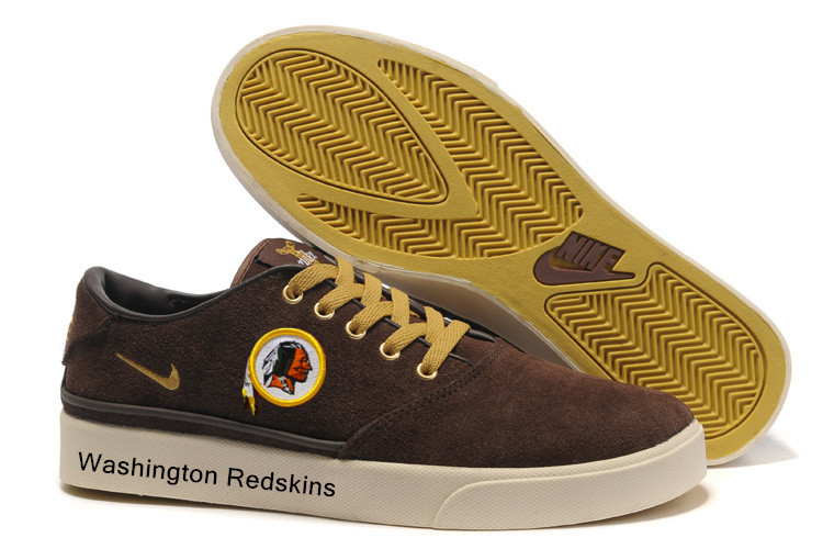 Washington Redskins Training Shoes with Flat Sole Brown