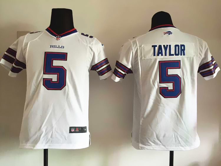 Nike Buffalo Bills #5 Taylor White Kids Jersey