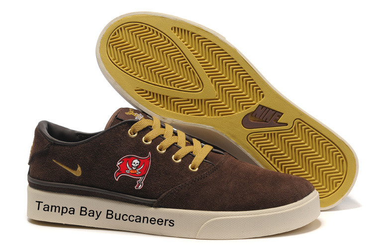 Tampa Bay Buccaneers Training Shoes with Flat Sole Brown