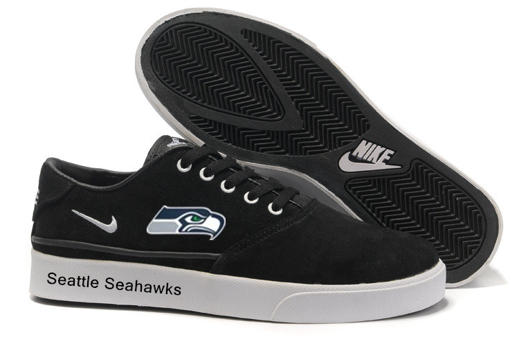 Seattle Seahawks Training Shoes with Flat Sole Black
