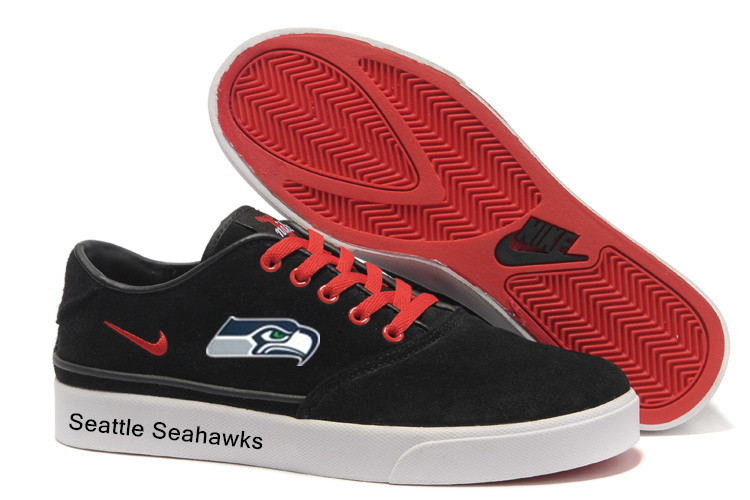 Seattle Seahawks Training Shoes with Flat Sole Black Color