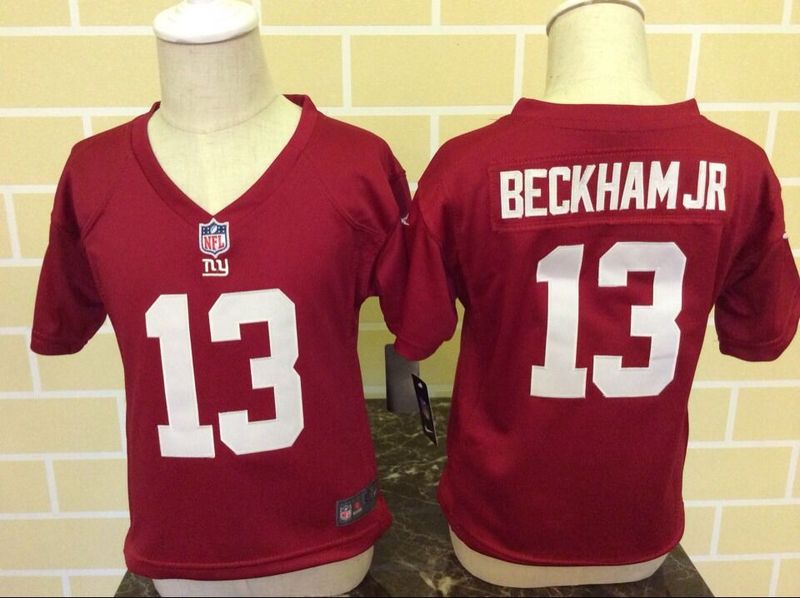 NFL New York Giants #13 Beckham JR Red Kids Jersey 2-5T