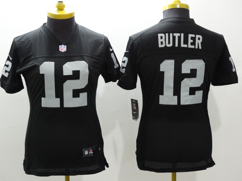 Nike Oakland Raiders #12 Butler Womens Black Jersey