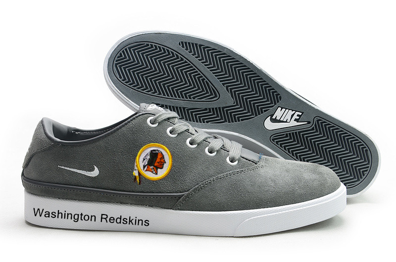 Washington Redskins Training Shoes with Flat Sole Grey