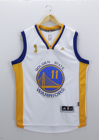 NBA Golden State Warriors #11 Thompson White Champion Jersey