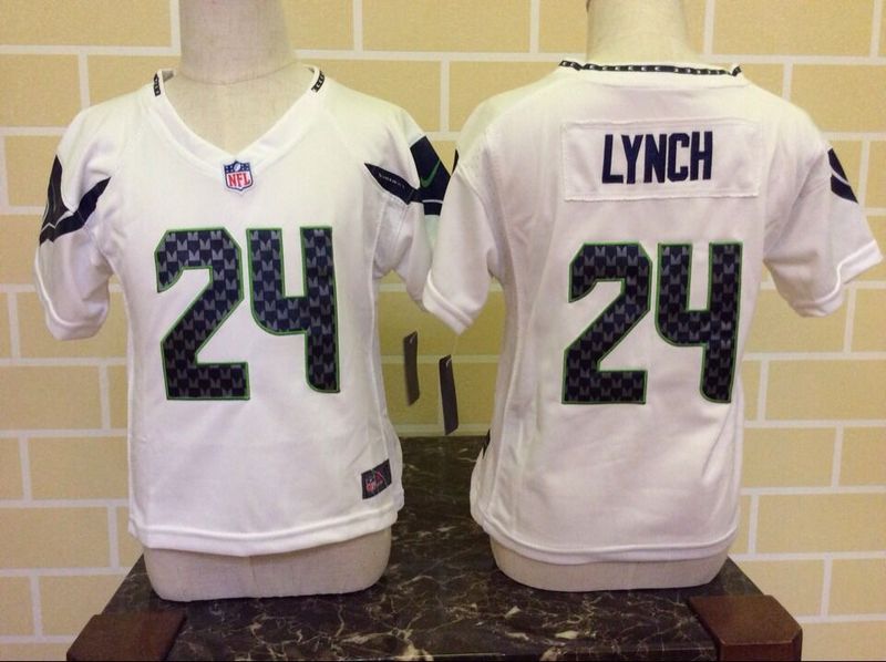 Nike Seattle Seahawks #24 Lynch White Kids Jersey (2-5Y)