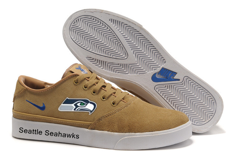 Seattle Seahawks Training Shoes with Flat Sole Yellow