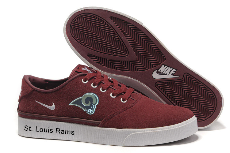 St. Louis Rams training Shoes with flat Sole Red
