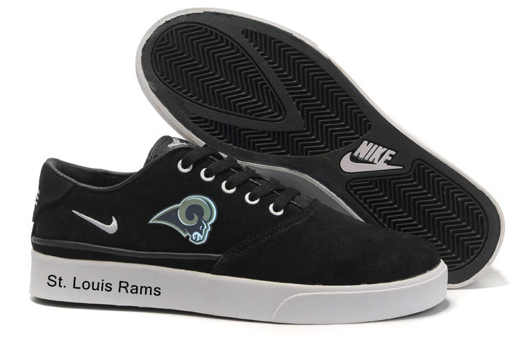 St. Louis Rams training Shoes with flat Sole Black