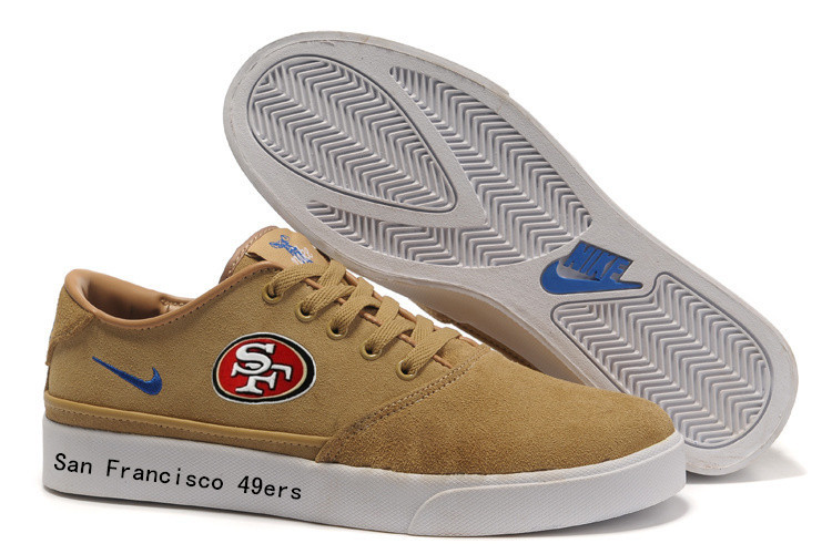 NFL San Francisco 49ers Training Shoes with Flat Sole Yellow