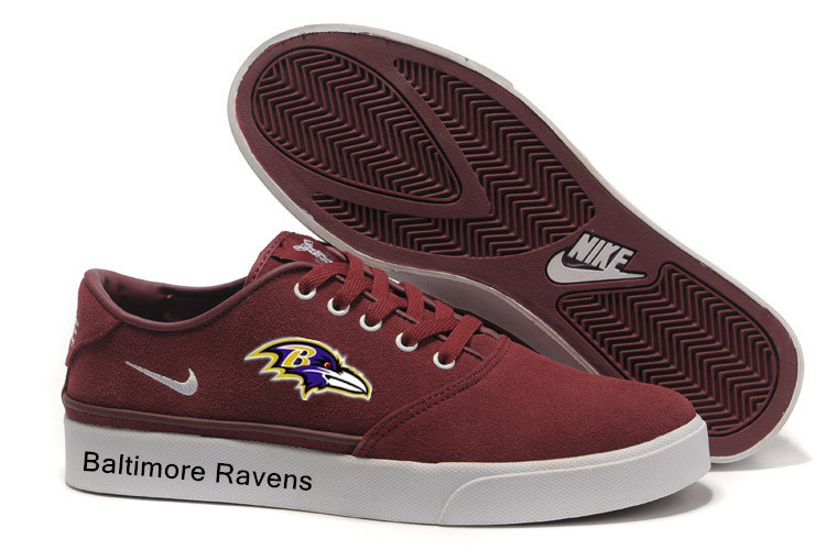 NFL Baltimore Ravens Training Shoes with Flat Sole Red