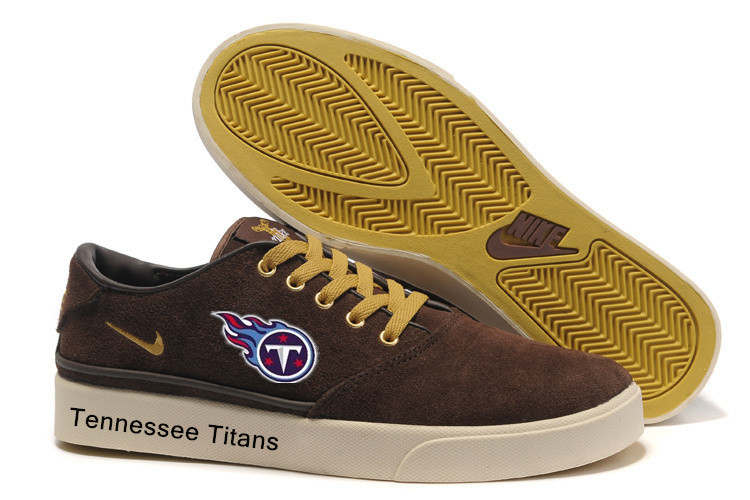 NFL Tennessee Titans Training Shoes with Flat Sole Brown